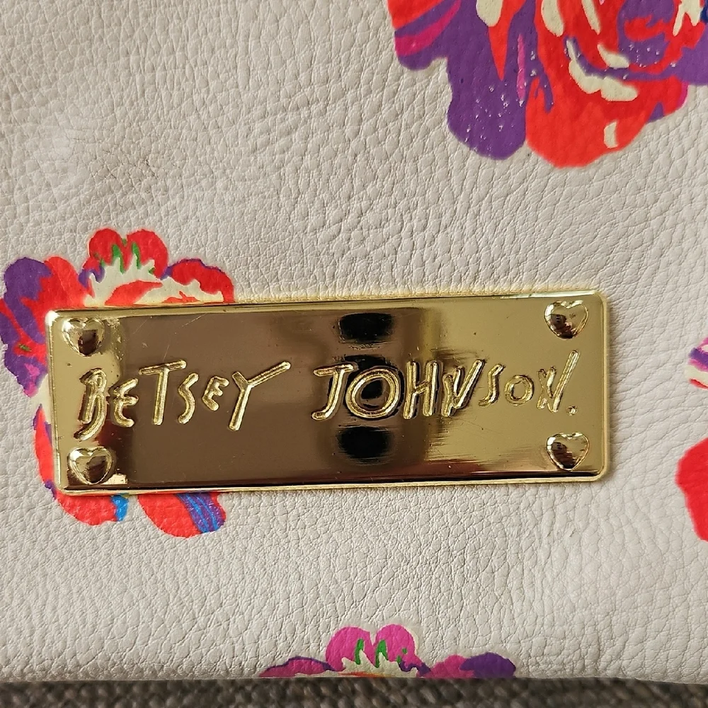 Betsey Johnson Cream and Multicolor Floral Crossbody Bag - Picture 2 of 14